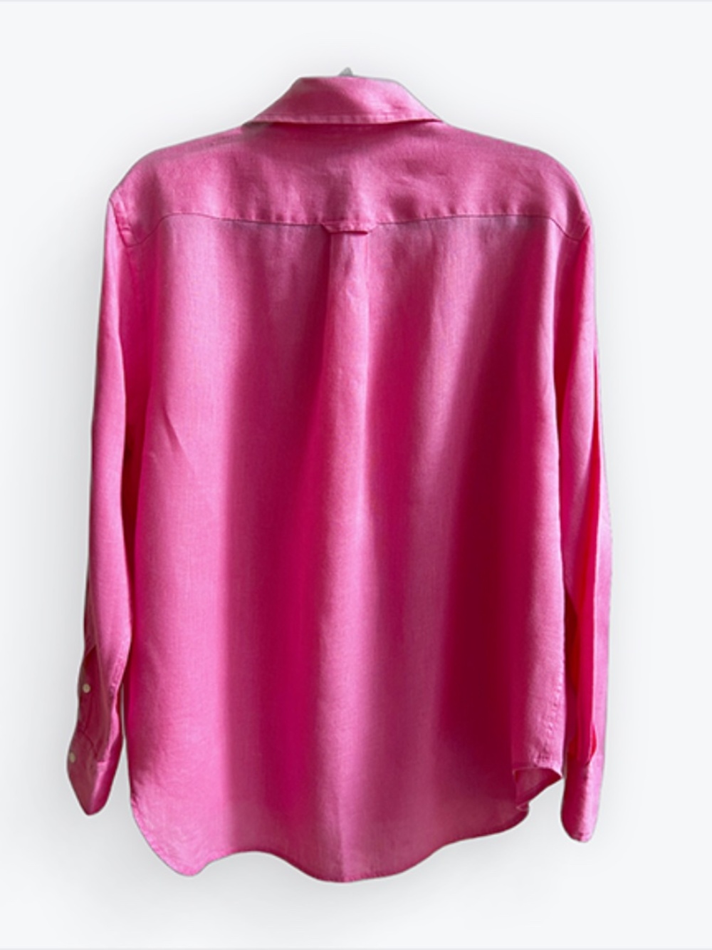 POLO BY RALPH LAUREN Oversize Fit Linen Shirt | Size Medium | Color Pink - Picture 2 of 6